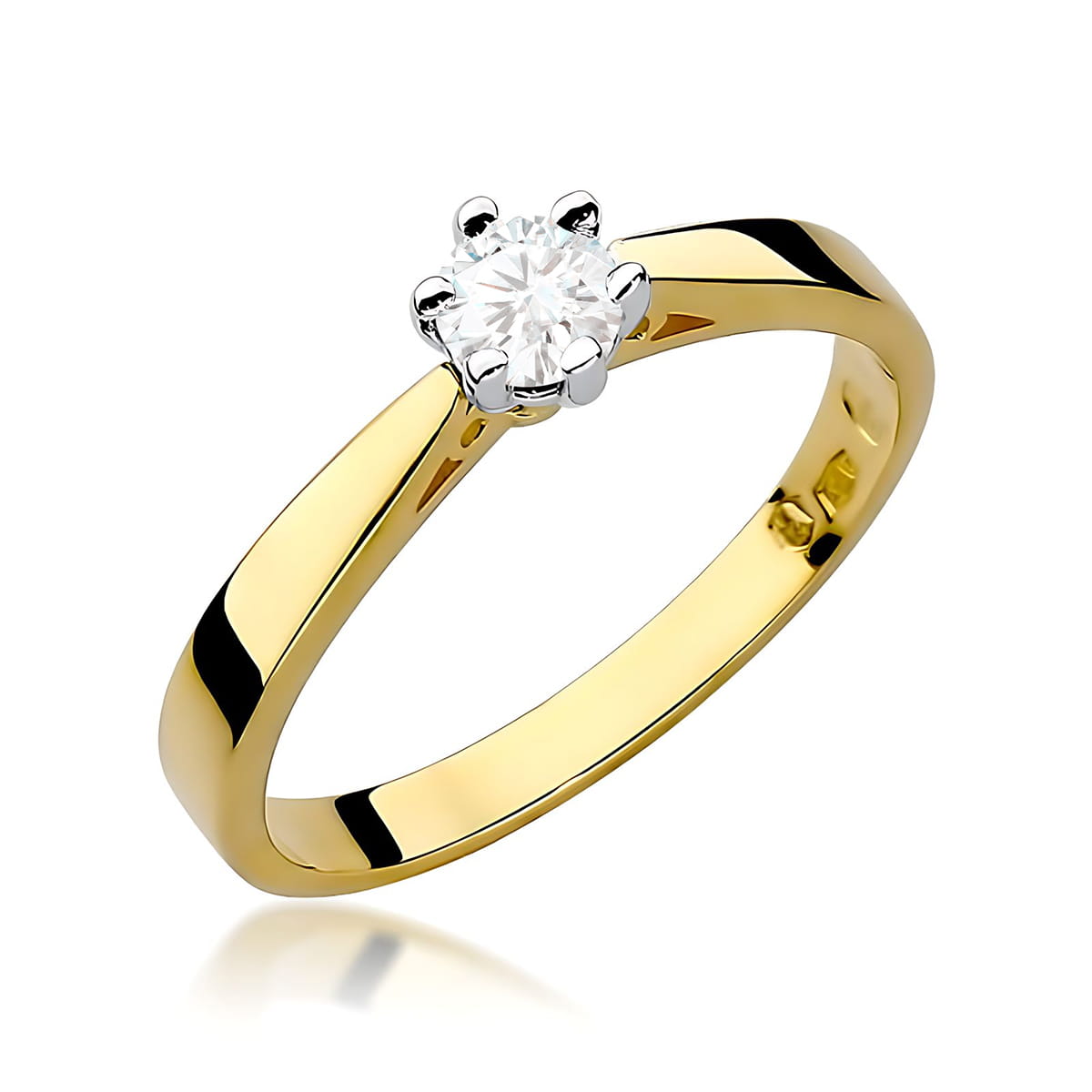 Inel Aur 9K cu Diamant de Laborator 0.20 ct