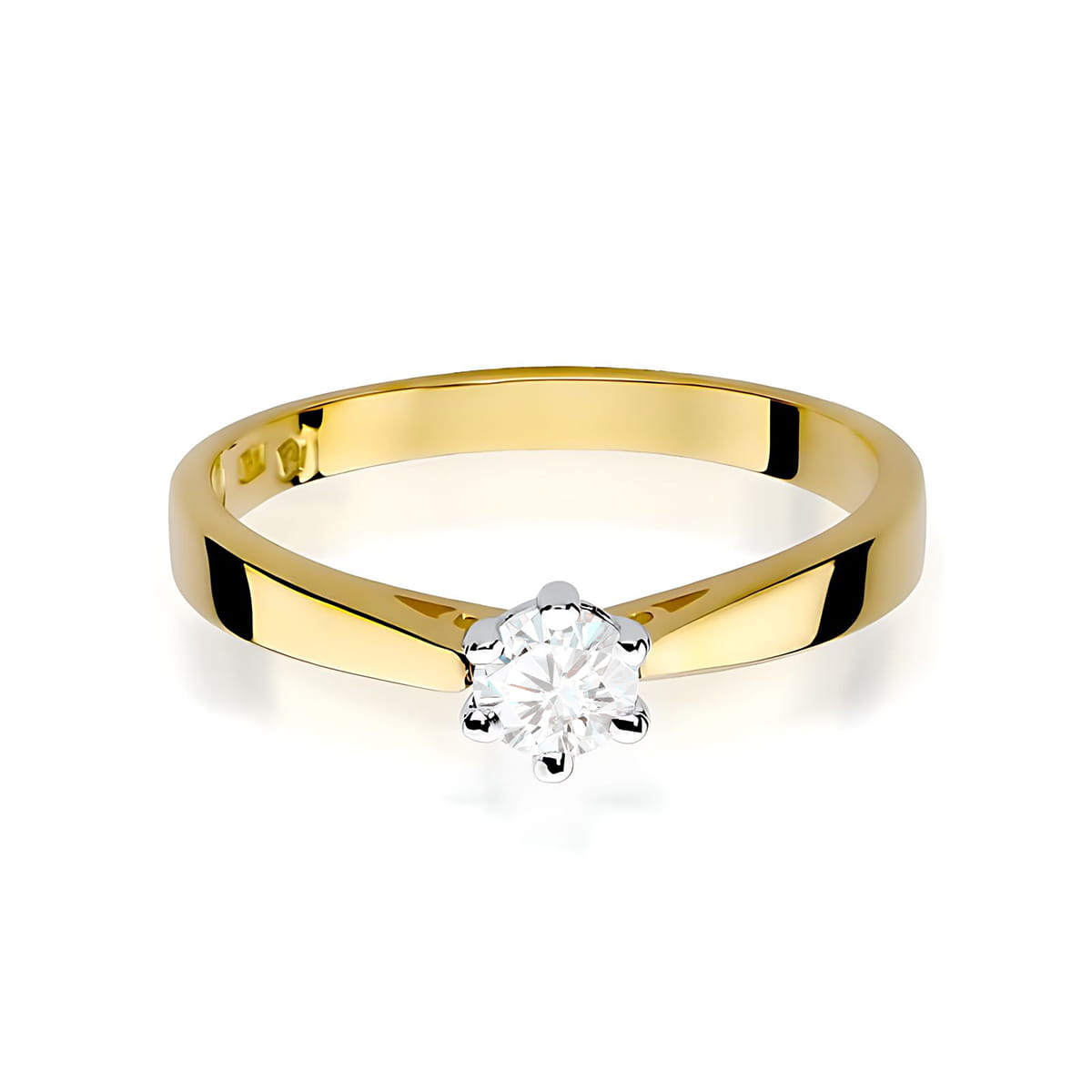 Inel Aur 9K cu Diamant de Laborator 0.20 ct