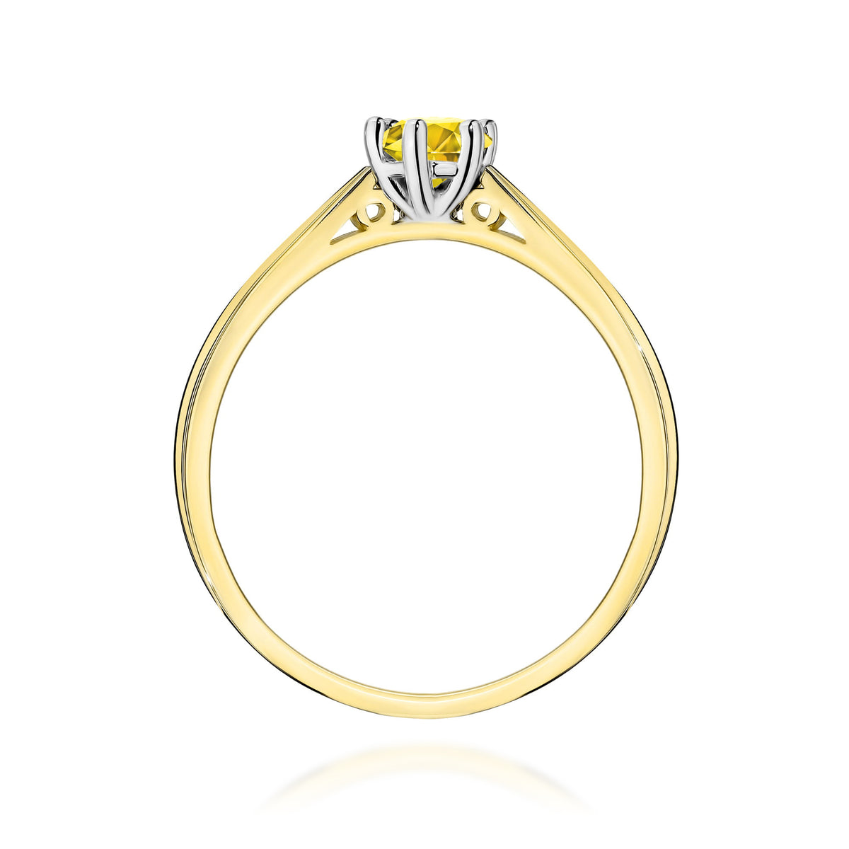 Inel Aur 9K cu Diamant Galben de Laborator 0.30 ct