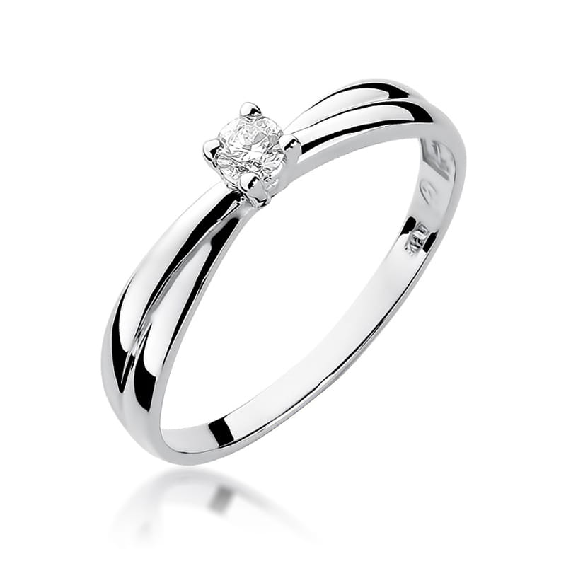 Inel Aur 9K cu Diamant Natural 0.08 ct
