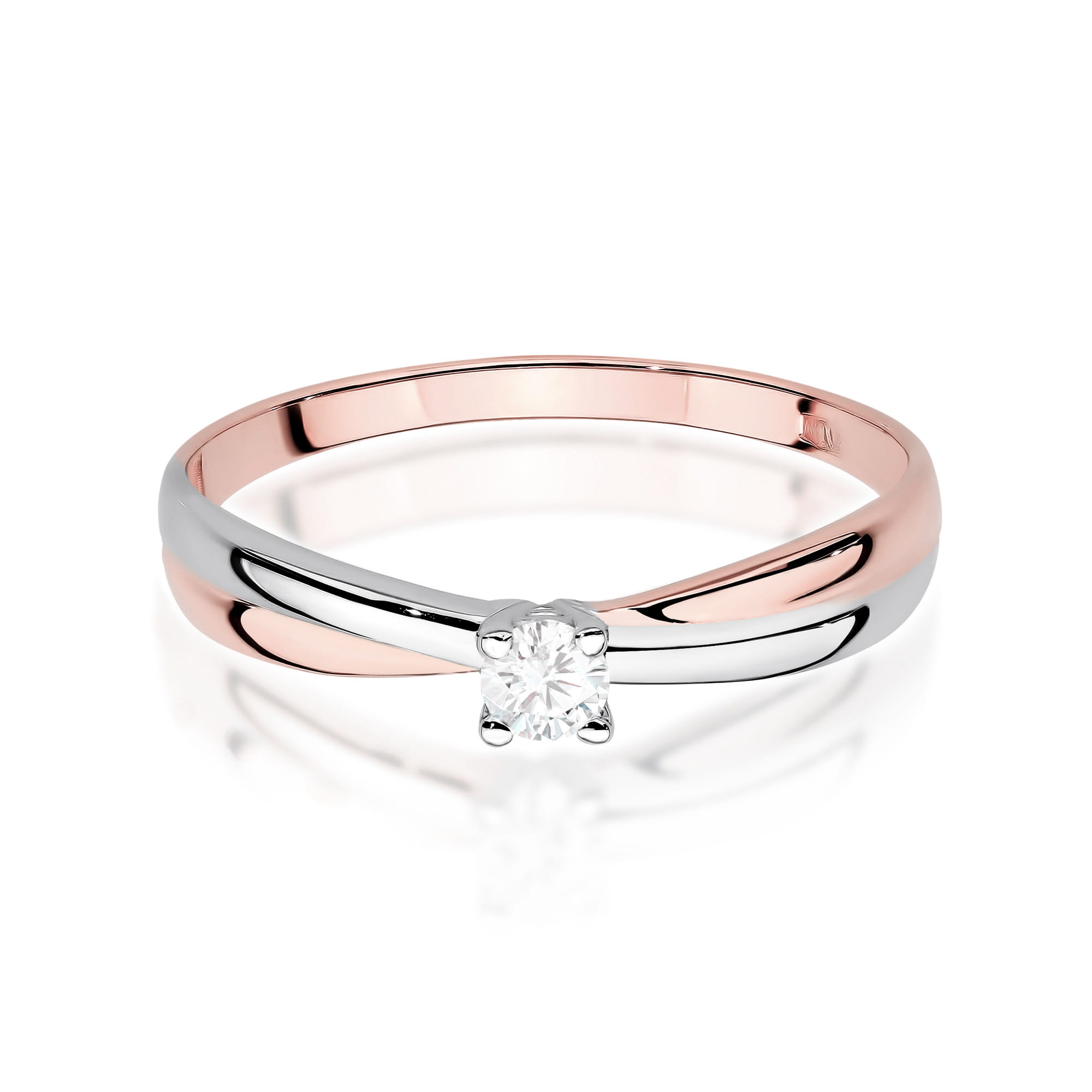 Inel Aur 14K cu Diamant de Laborator 0.10 ct