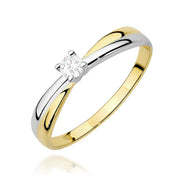 Inel Aur 14K cu Diamant de Laborator 0.10 ct