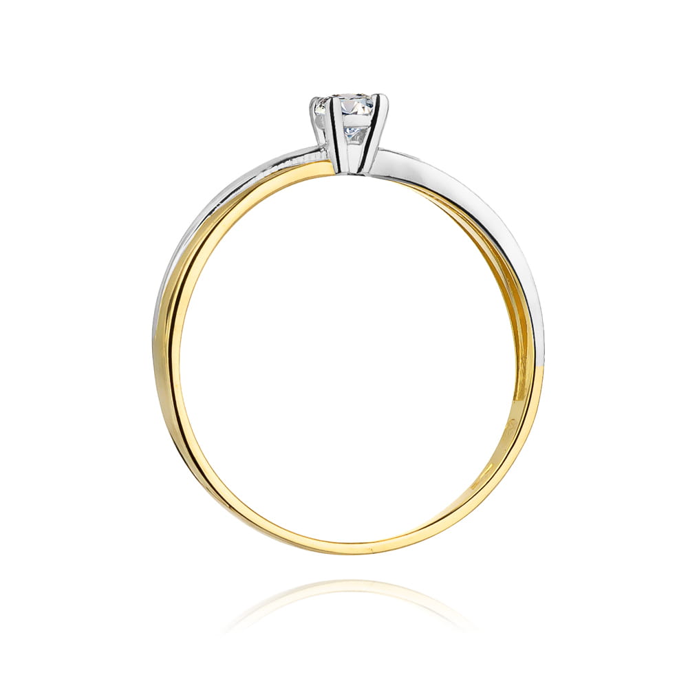 Inel Aur 9K cu Diamant Natural 0.08 ct