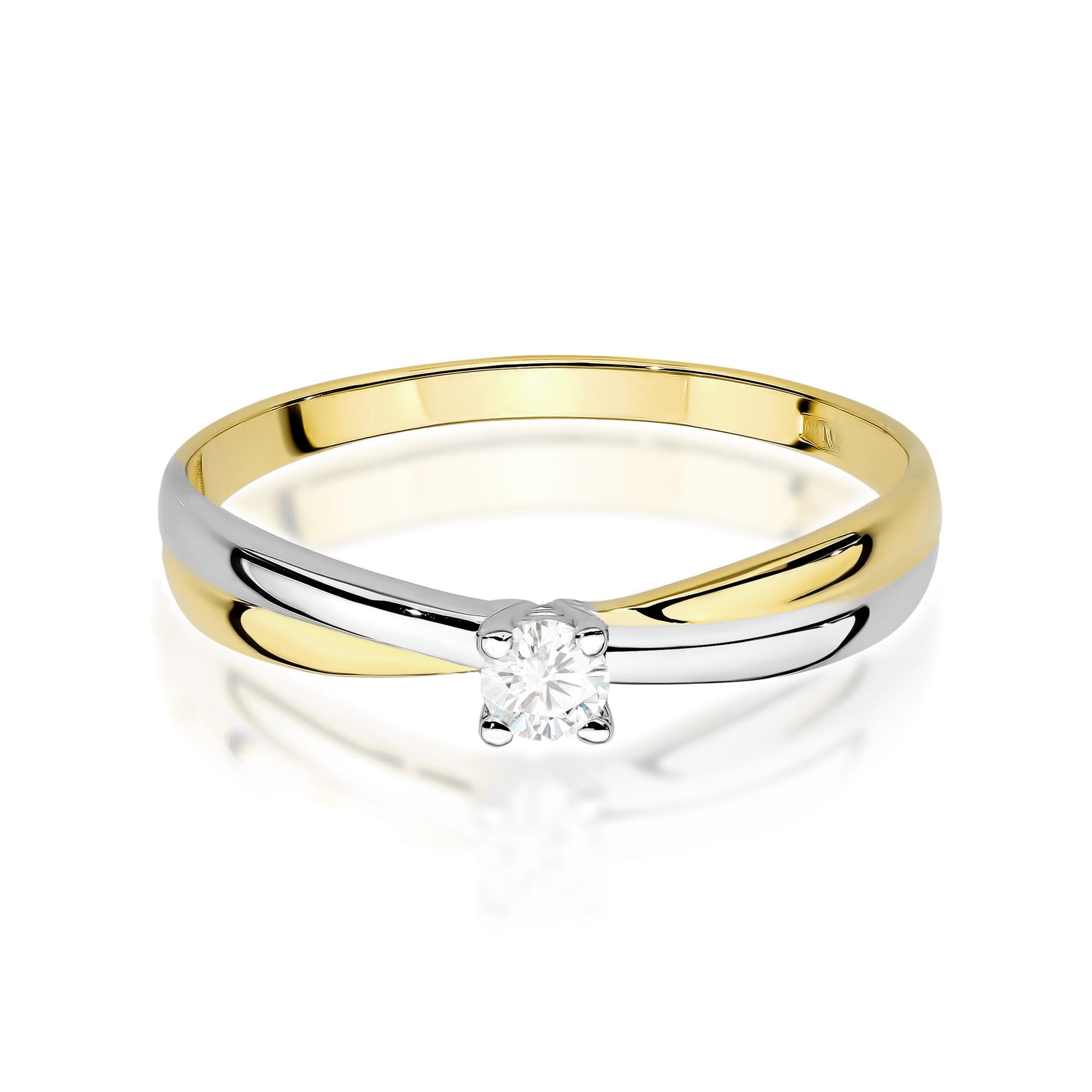 Inel Aur 9K cu Diamant de Laborator 0.10 ct