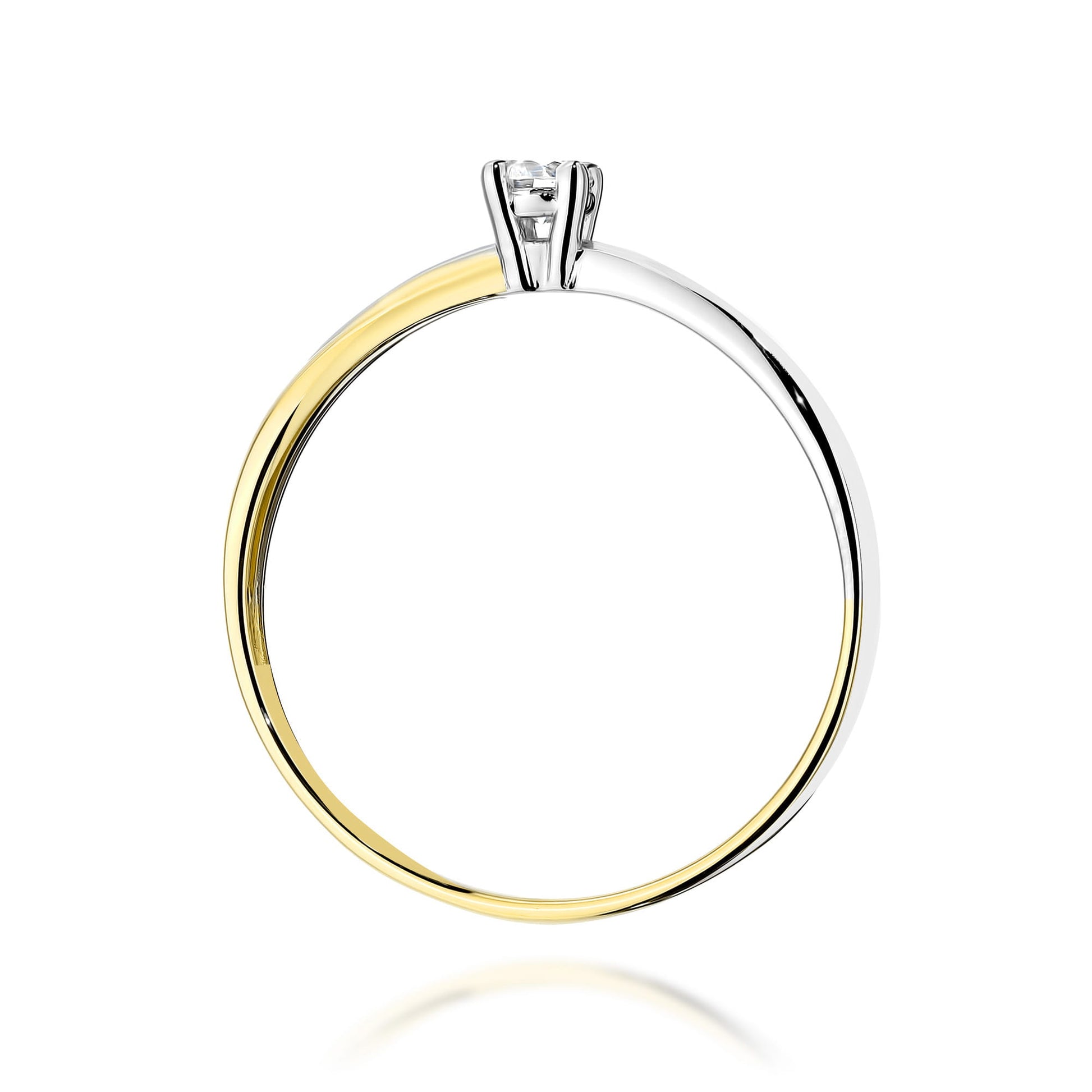 Inel Aur 9K cu Diamant de Laborator 0.10 ct