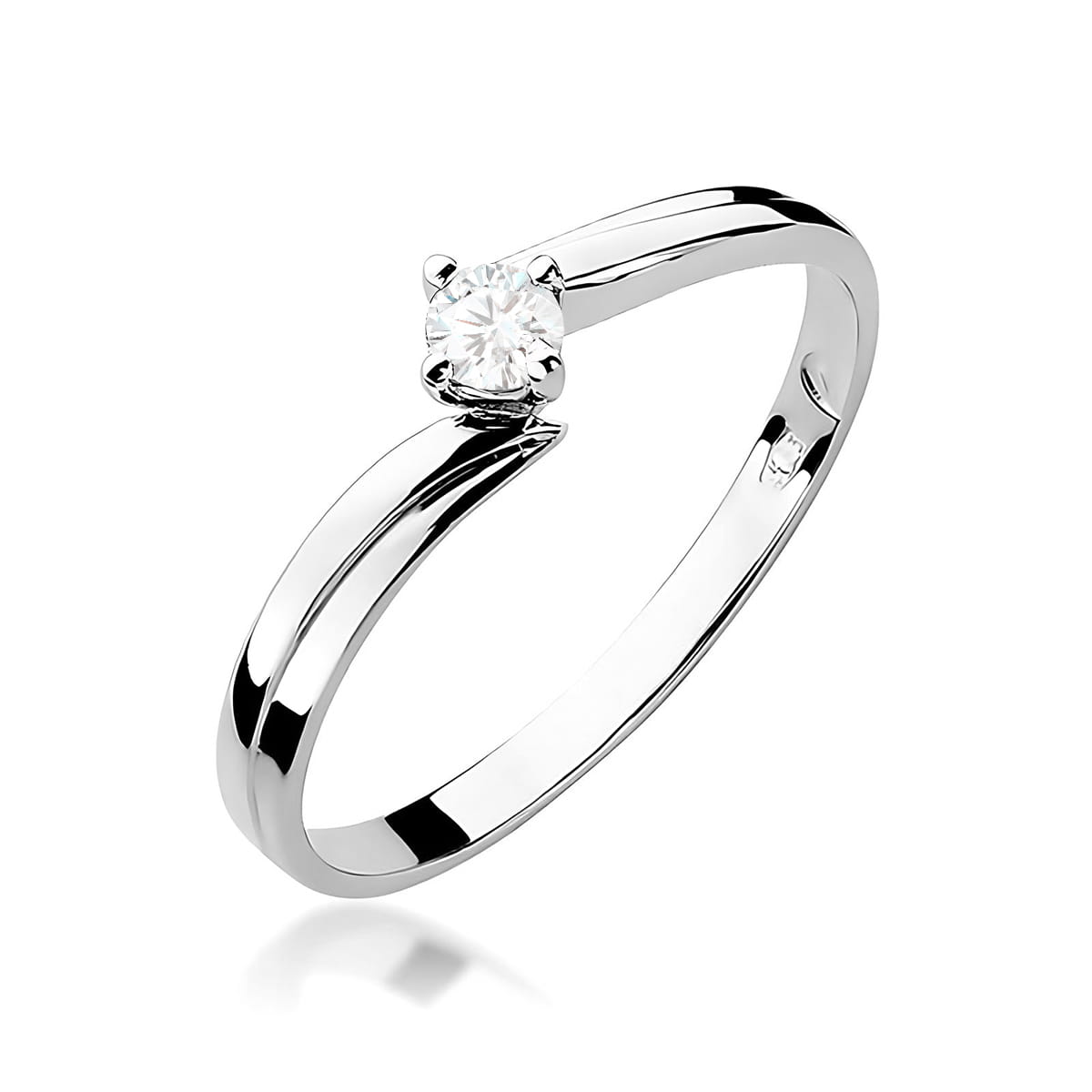Inel Aur 9K cu Diamant Natural 0.08 ct