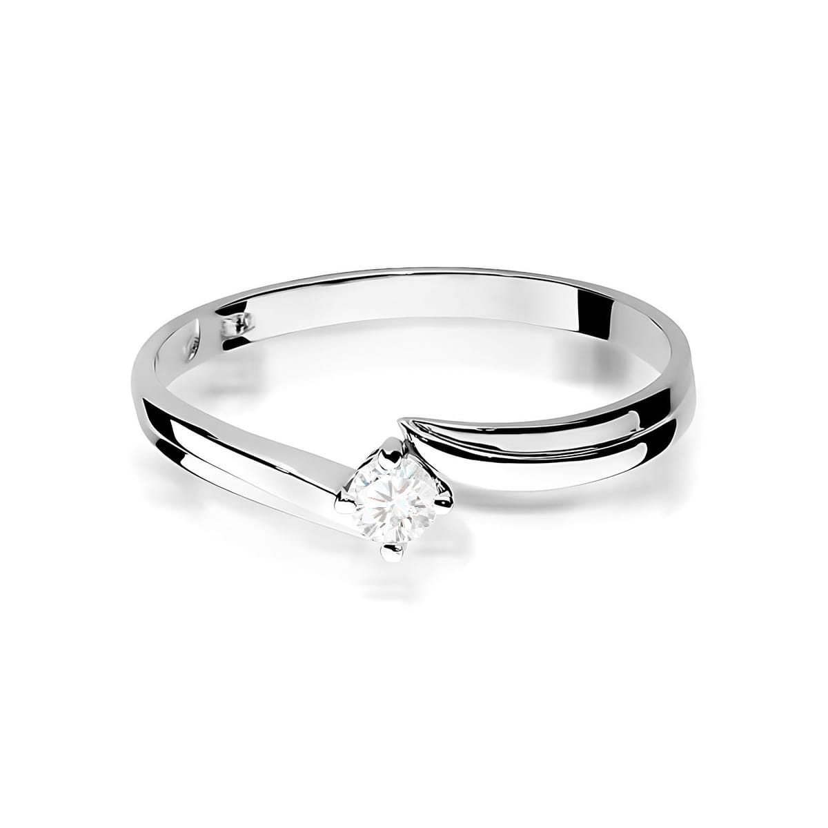 Inel Aur 9K cu Diamant Natural 0.10 ct
