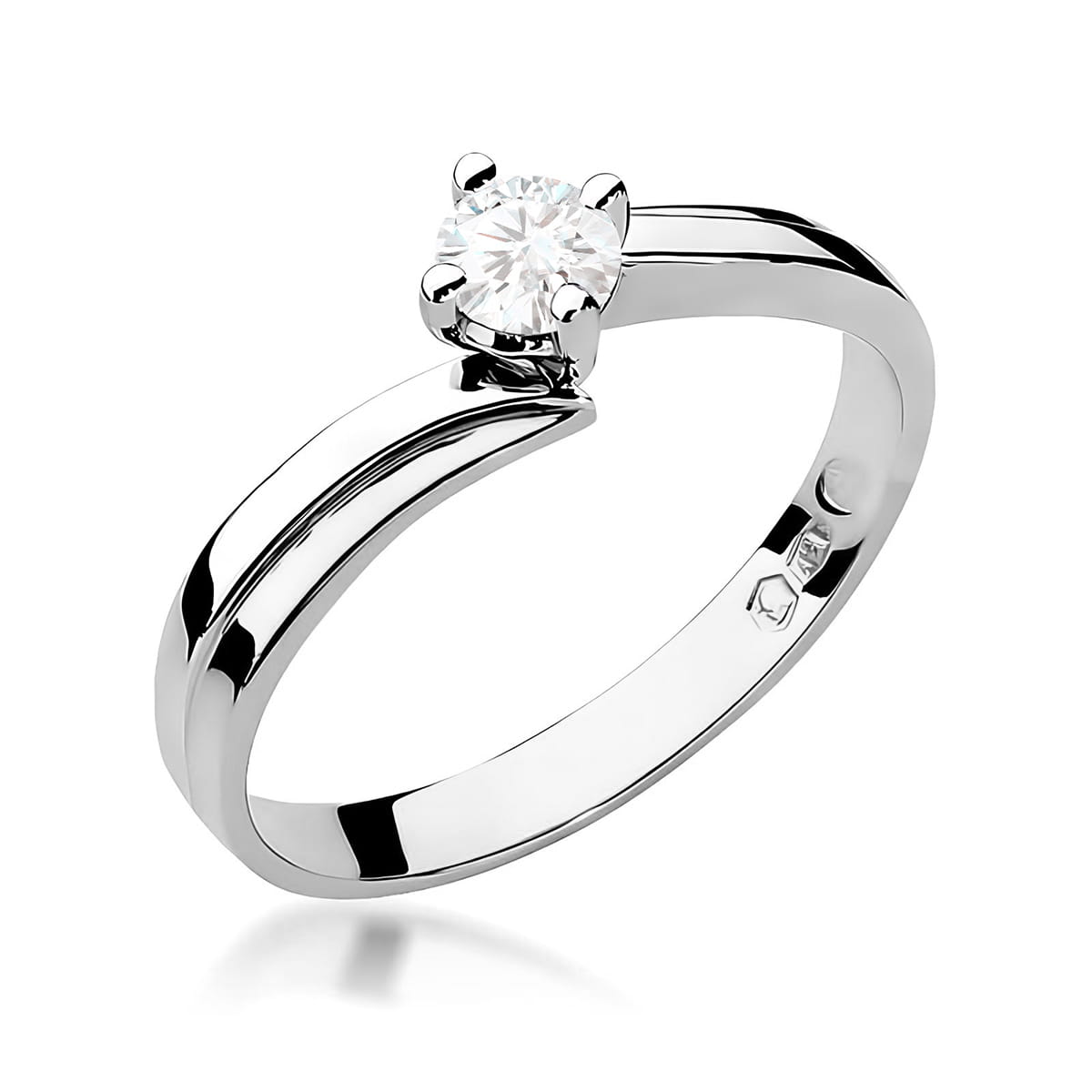 Inel Aur 9K cu Diamant Natural 0.25 ct