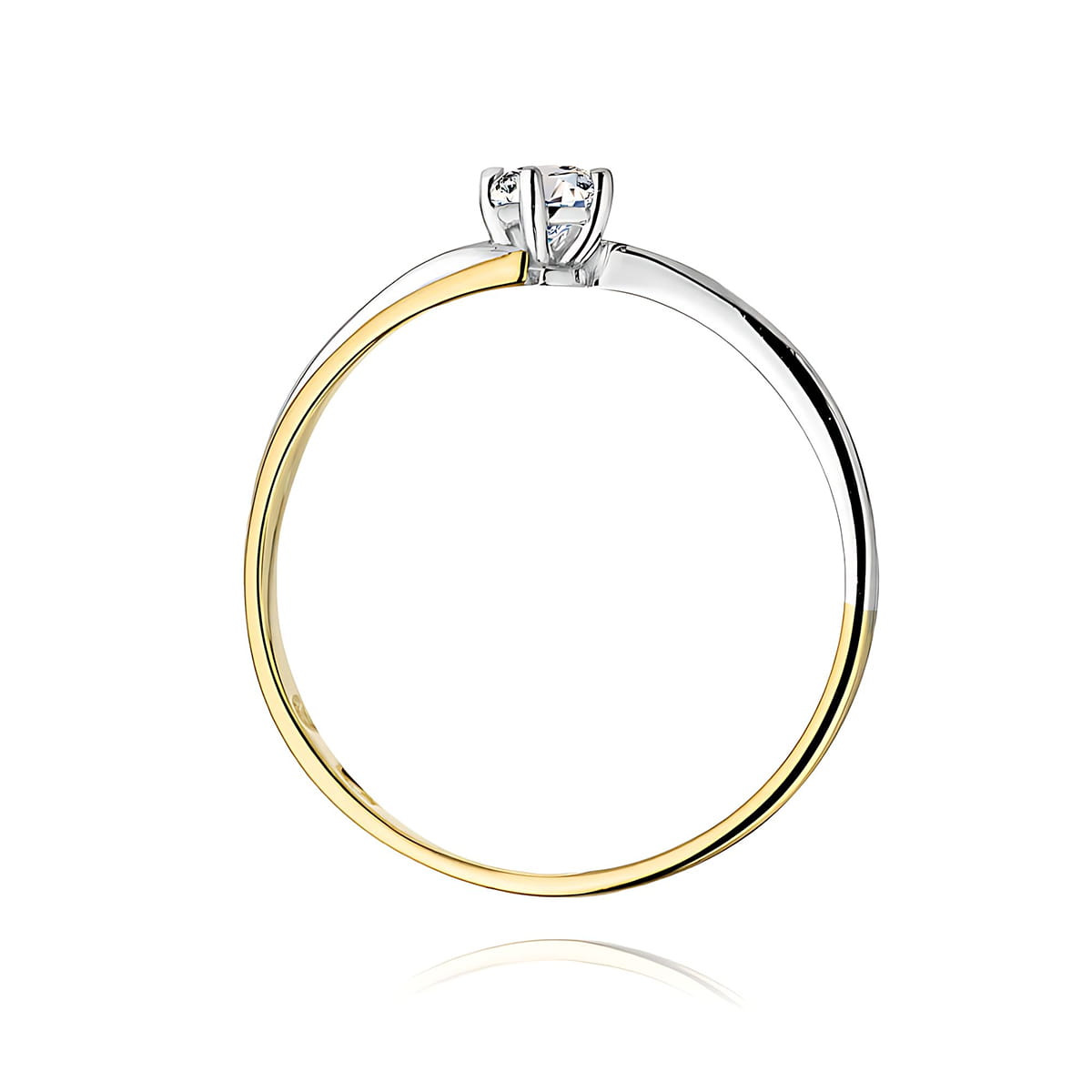 Inel Aur 9K cu Diamant Natural 0.10 ct