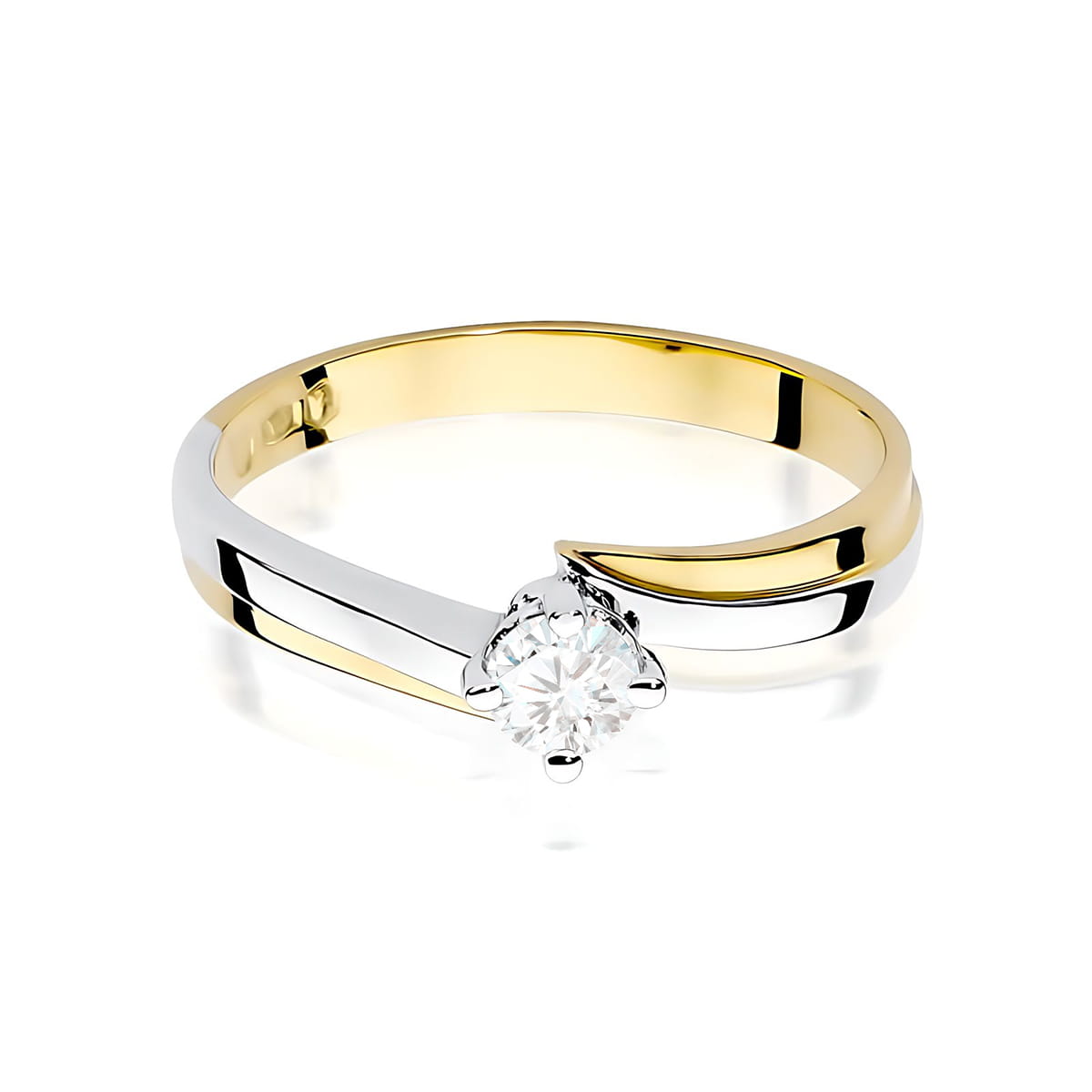 Inel Aur 9K cu Diamant Natural 0.25 ct