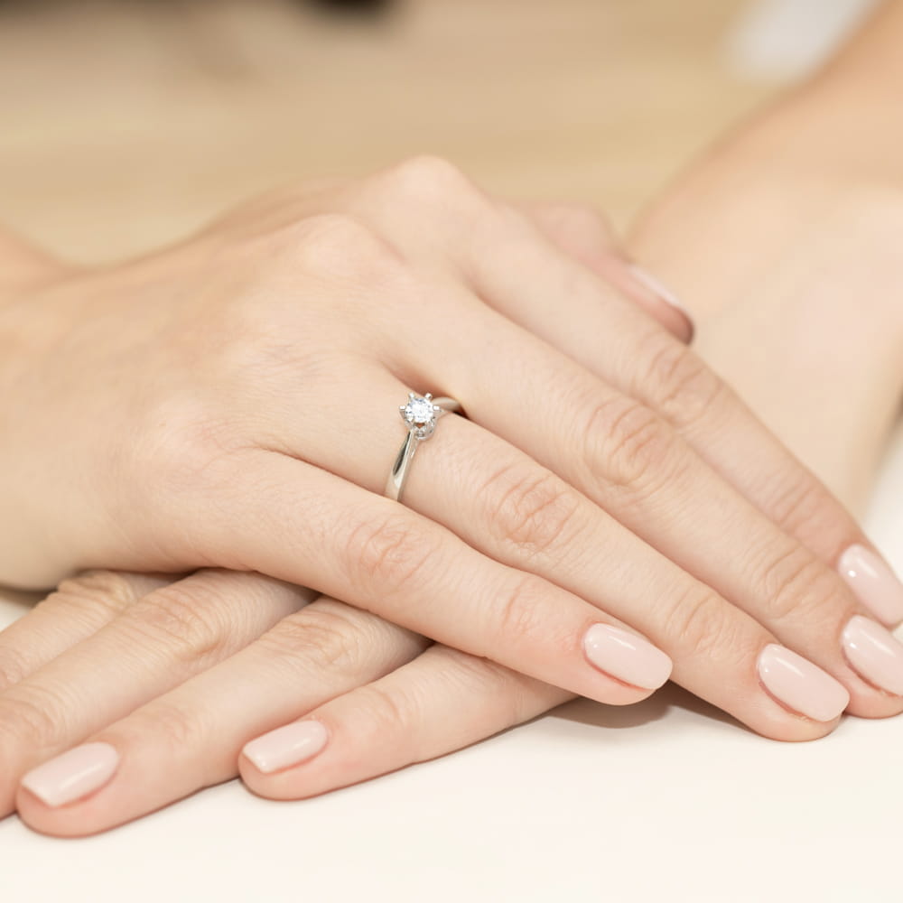 Inel Aur 9K cu Diamant Natural 0.25 ct