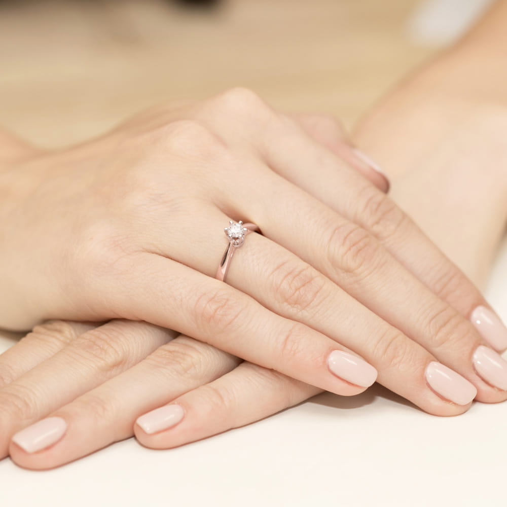 Inel Aur 14K W234 Diamant Laborator 0.25ct