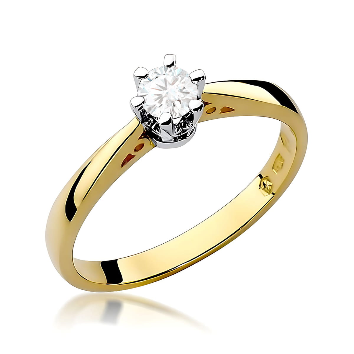 Inel Aur 9K cu Diamant Natural 0.25 ct
