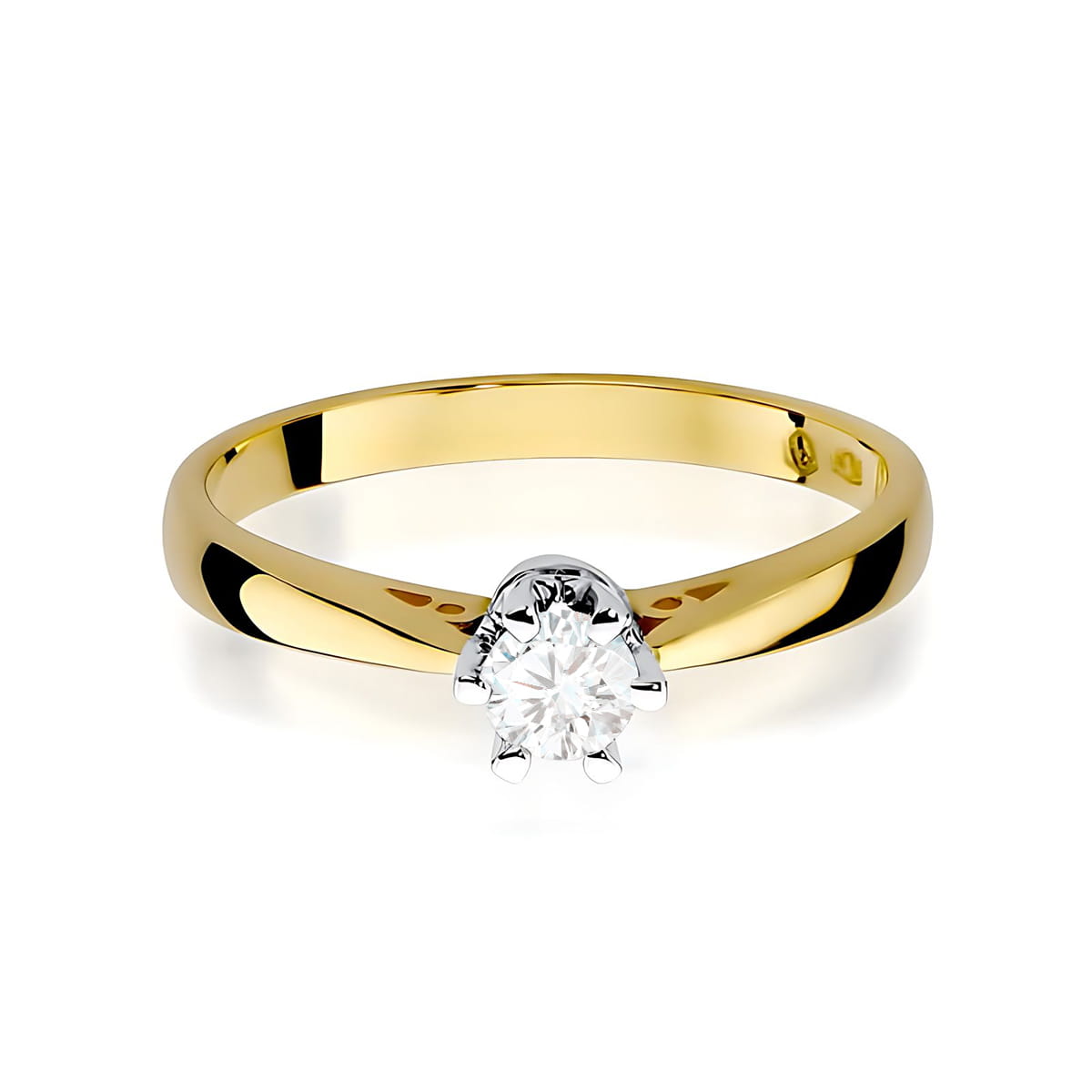 Inel Aur 9K cu Diamant Natural 0.25 ct