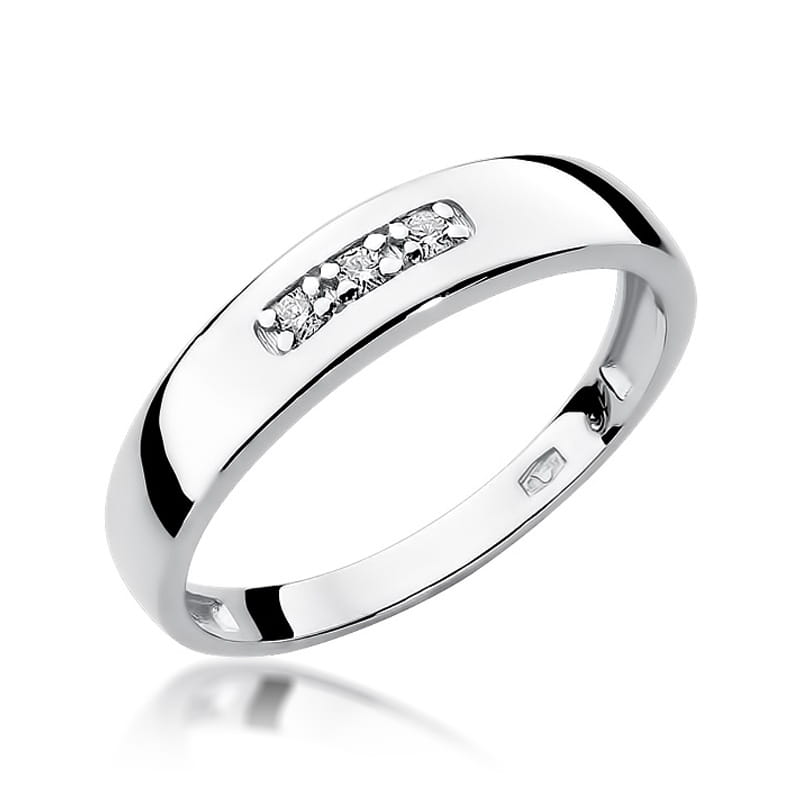 Inel Aur 9K cu Diamante Naturale 0.04 ct
