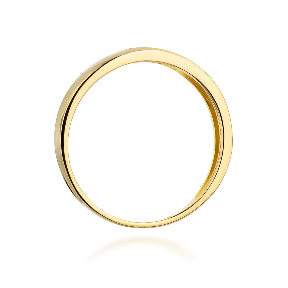 Inel Aur 9K cu Diamante Naturale Negre 0.04 ct