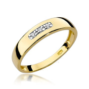 Inel Aur 9K cu Diamante Naturale 0.04 ct