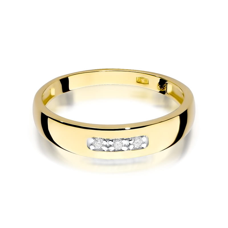 Inel Aur 9K cu Diamante Naturale 0.04 ct
