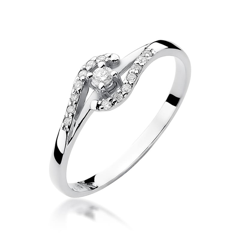 Inel Aur 9K cu Diamante Naturale 0.11 ct