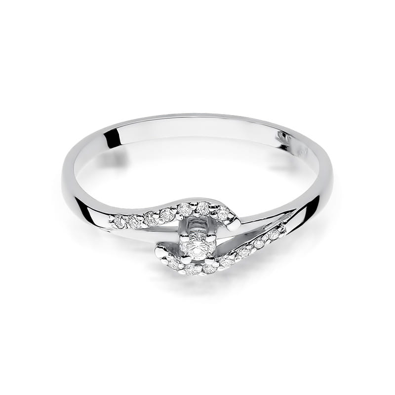 Inel Aur 9K cu Diamante Naturale 0.11 ct