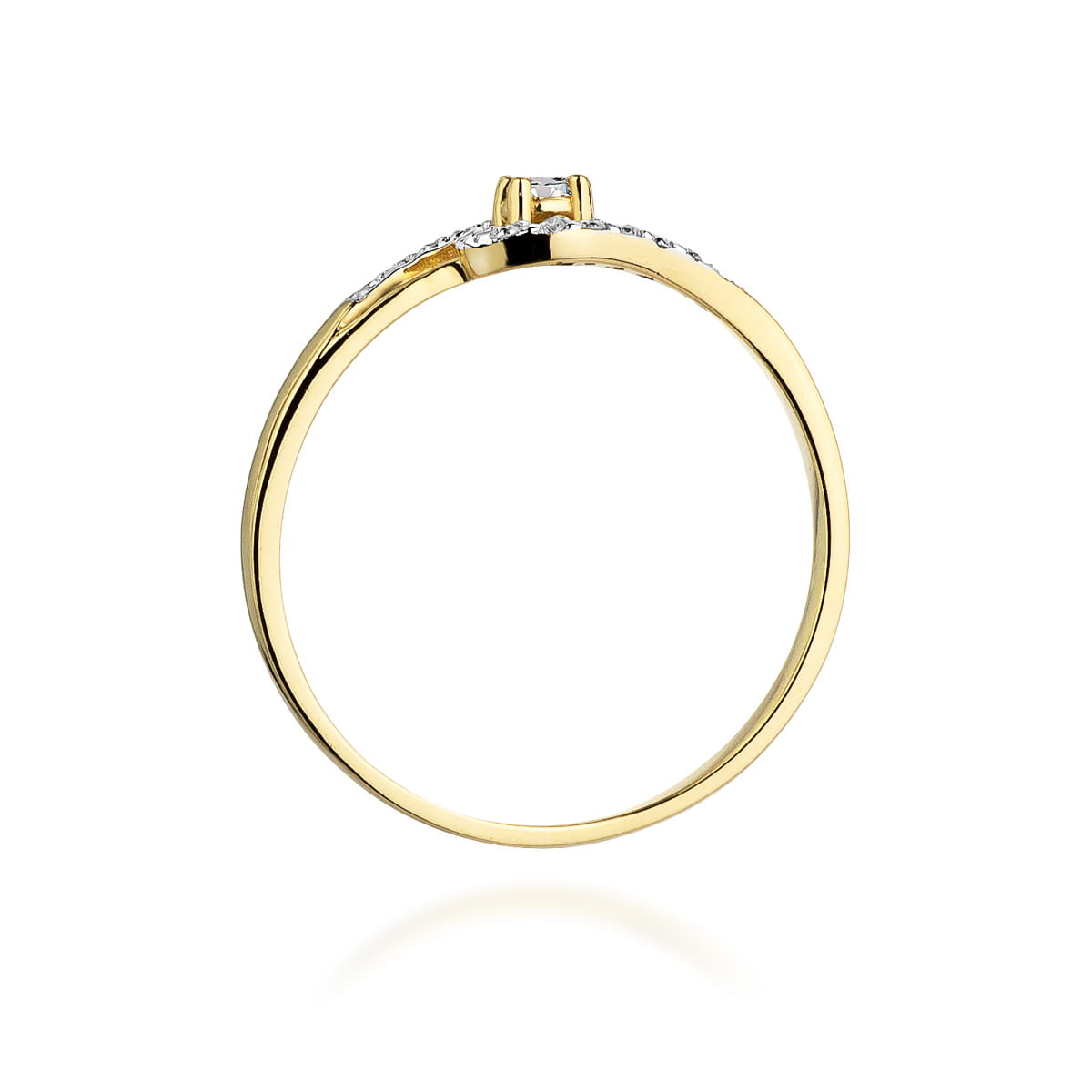 Inel Aur 9K cu Diamante Naturale 0.11 ct