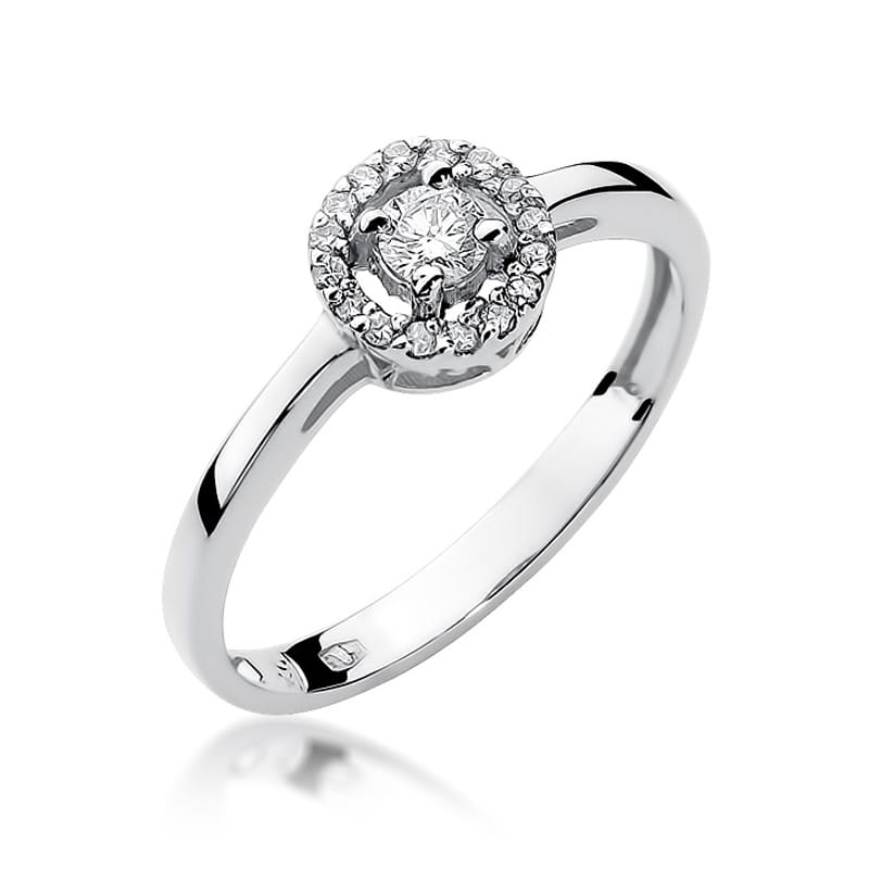 Inel Aur 9K cu Diamante Naturale 0.20 ct