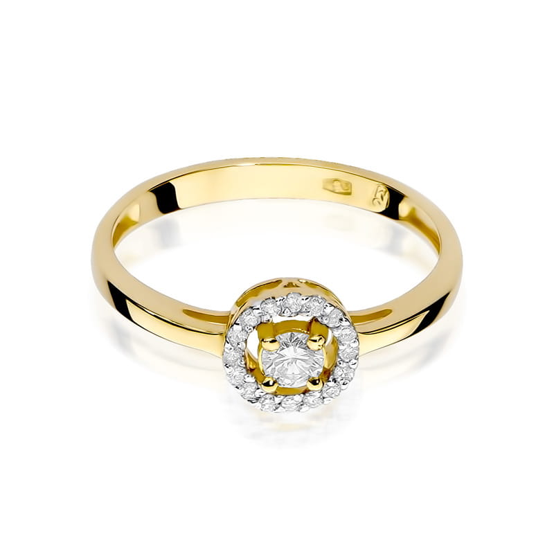 Inel Aur 9K cu Diamante Naturale 0.20 ct