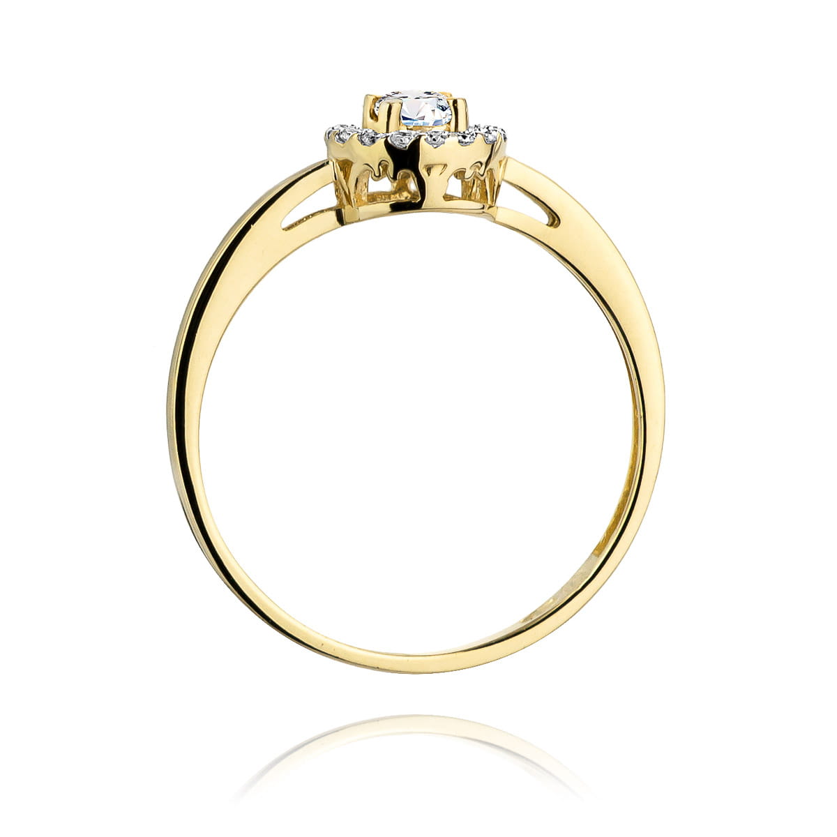 Inel Aur 9K cu Diamante Naturale 0.20 ct