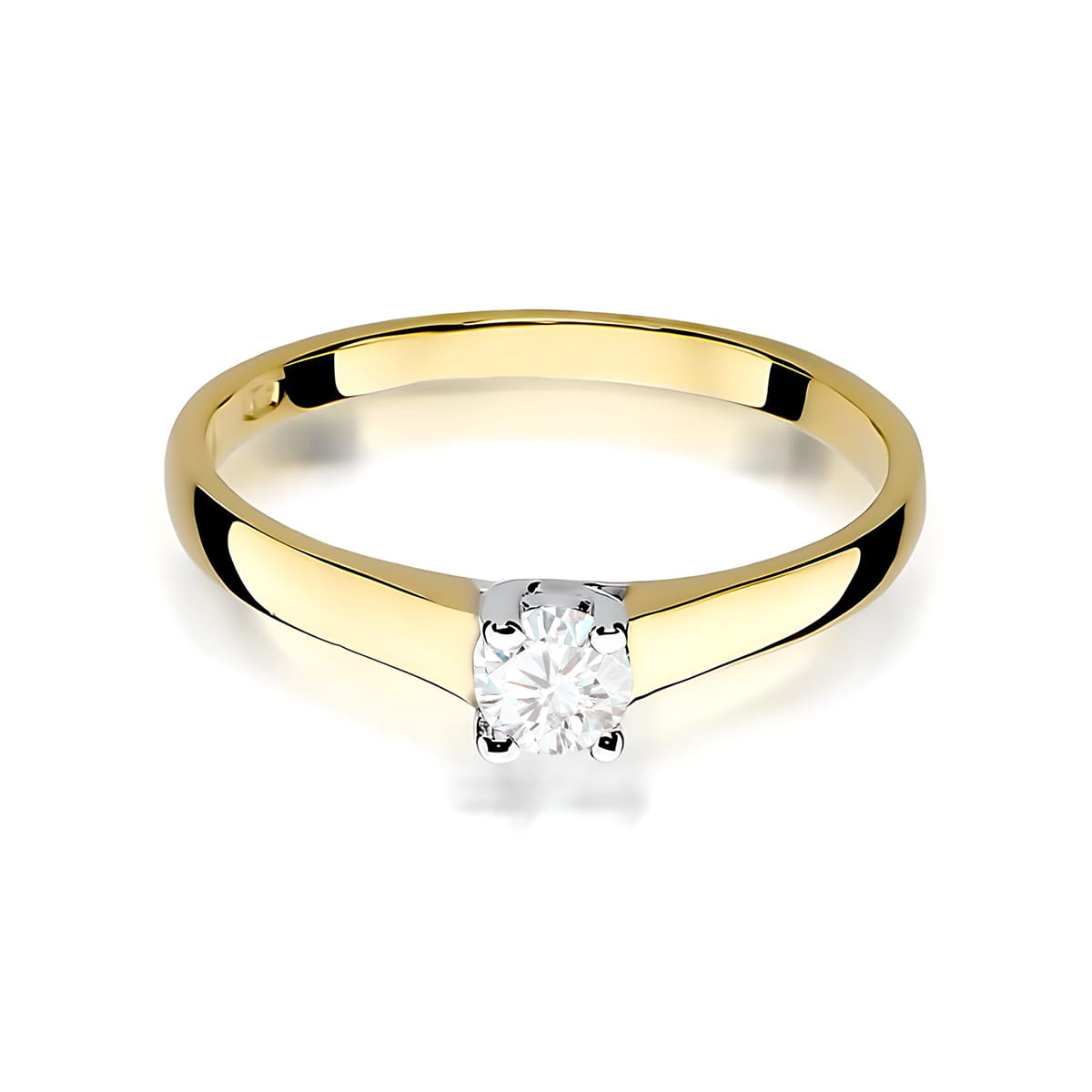 Inel Aur 9K cu Diamant Natural 0.20 ct