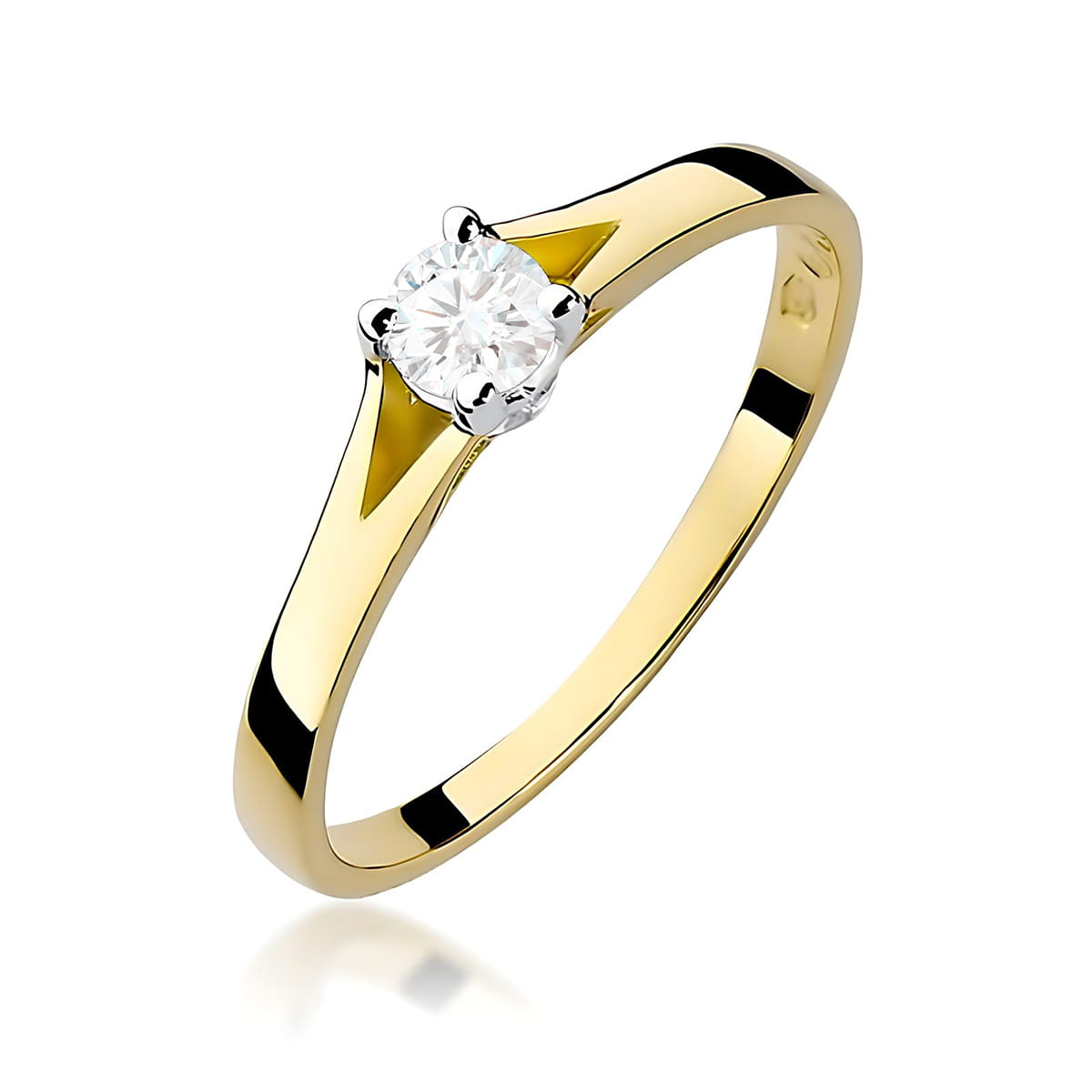 Inel Aur 14K W0240 Diamant Cultivat 0.20ct
