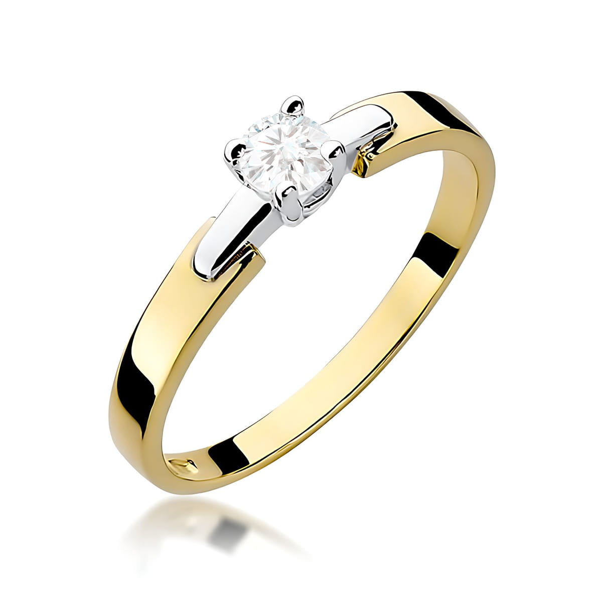 Inel Aur 9K cu Diamant Natural 0.20 ct