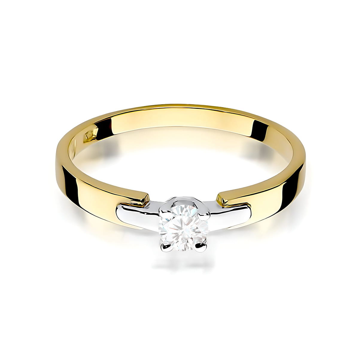 Inel Aur 9K cu Diamant Natural 0.20 ct