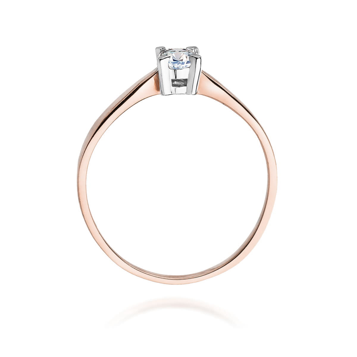 Inel Aur 14K W0242 Diamant Cultivat 0.20ct