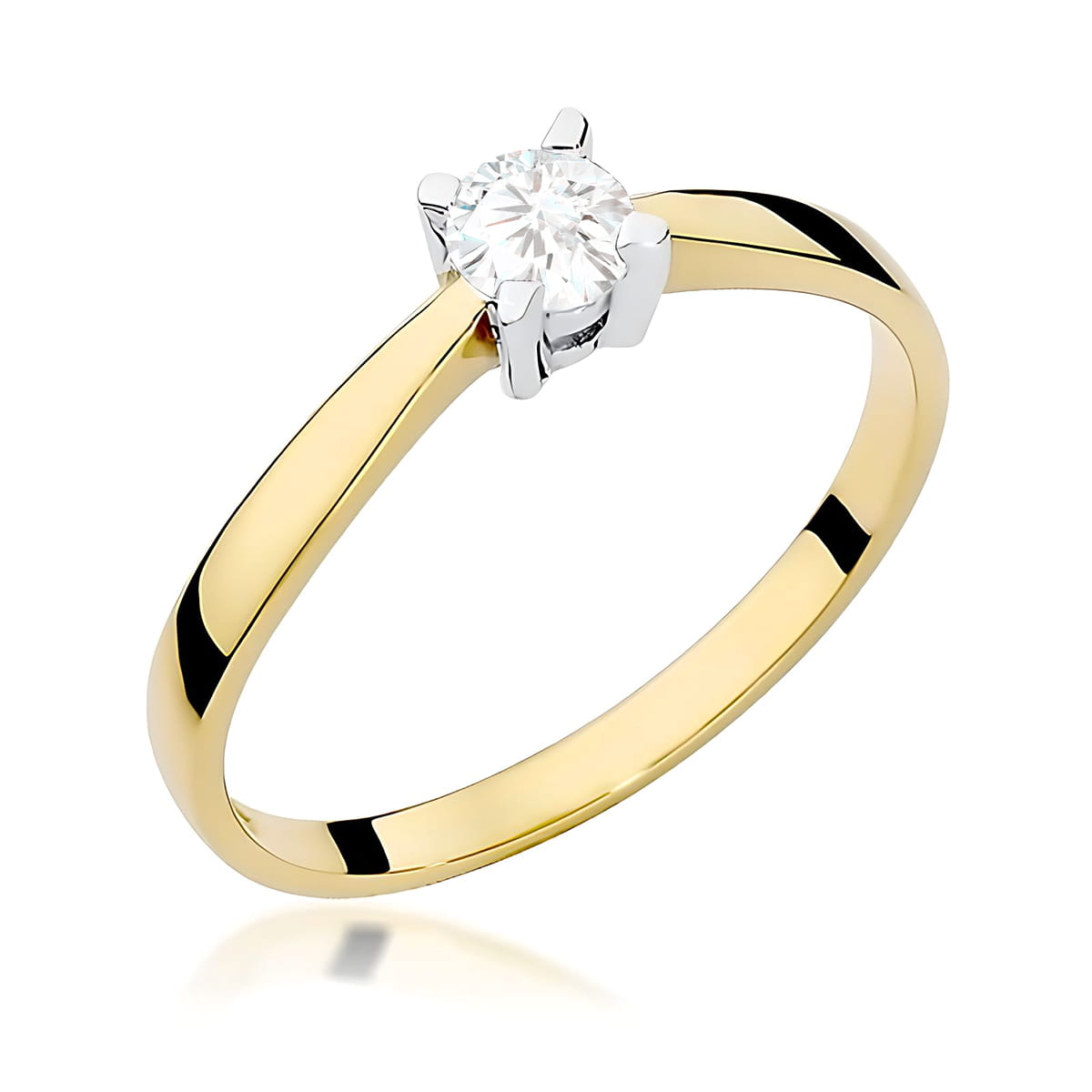 Inel Aur 14K W0242 Diamant Cultivat 0.20ct
