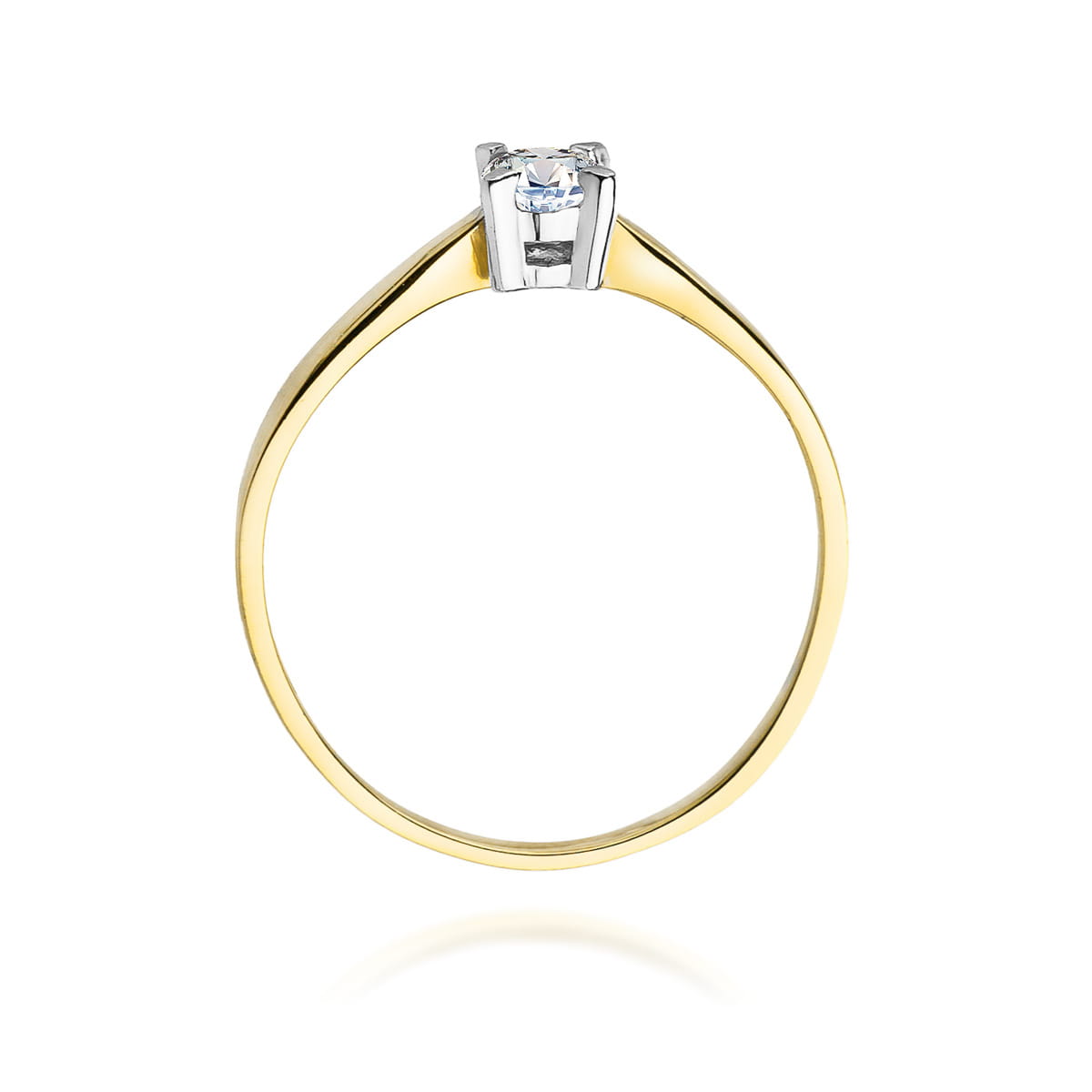 Inel Aur 14K W0242 Diamant Cultivat 0.20ct