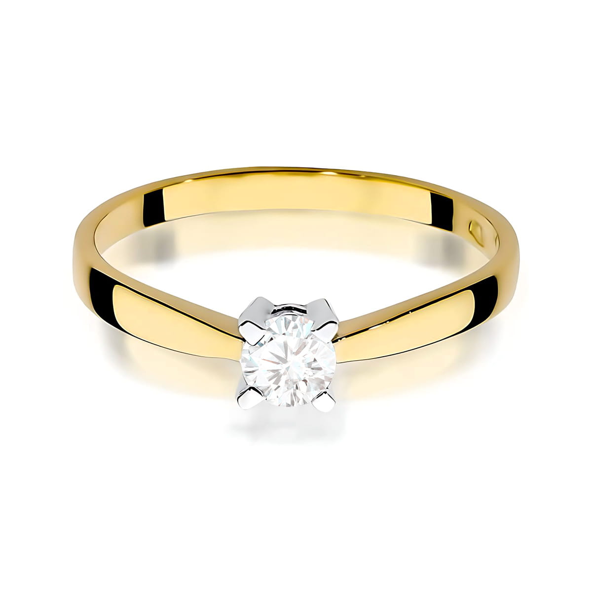 Inel Aur 9K cu Diamant Natural 0.20 ct