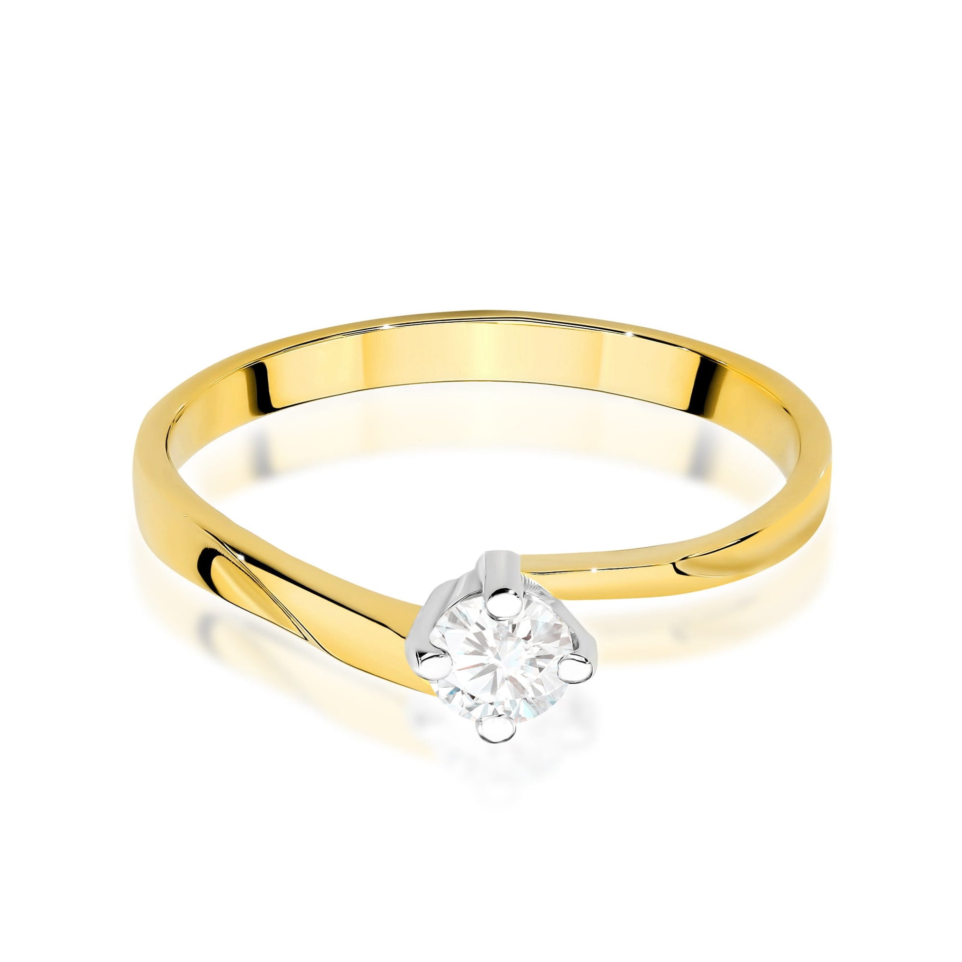 Inel Aur 9K cu Diamant Natural 0.20 ct