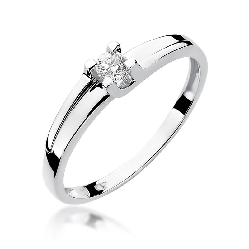 Inel Aur 9K cu Diamant Natural 0.12 ct