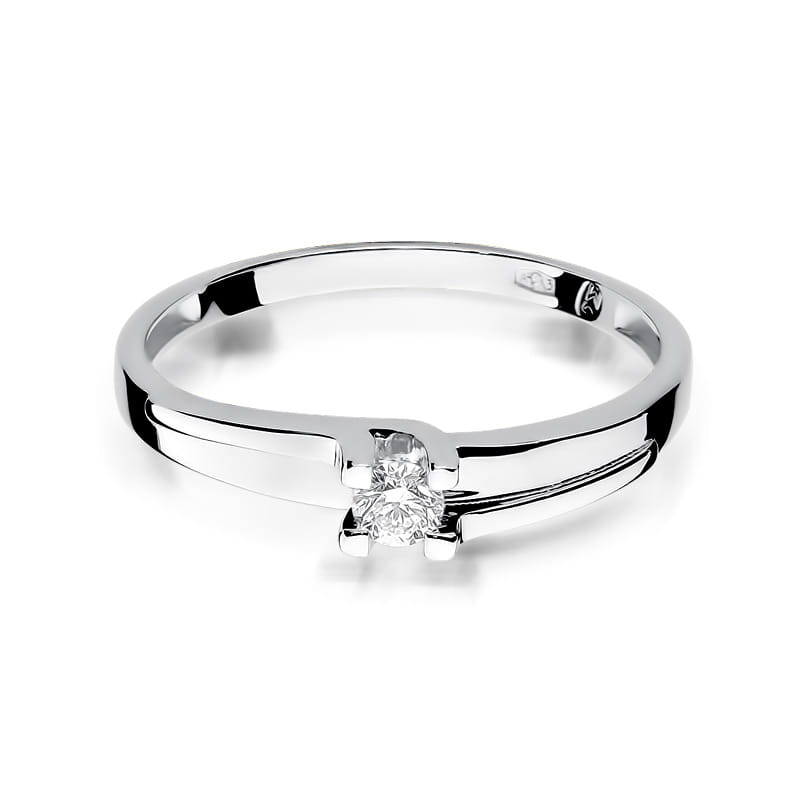 Inel Aur 9K cu Diamant Natural 0.12 ct