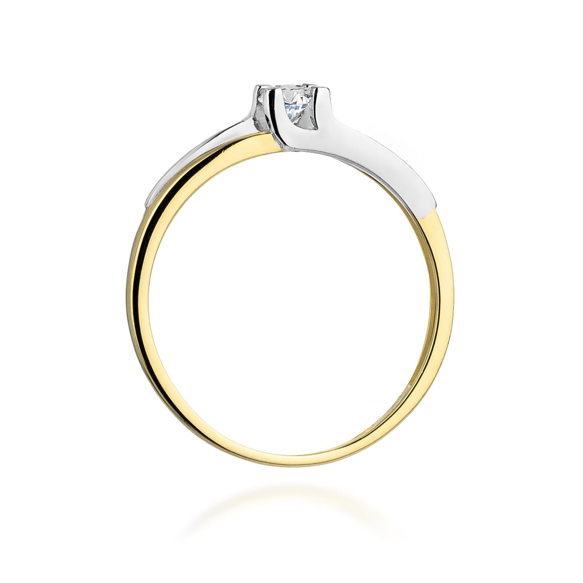 Inel Aur 9K cu Diamant Natural 0.12 ct
