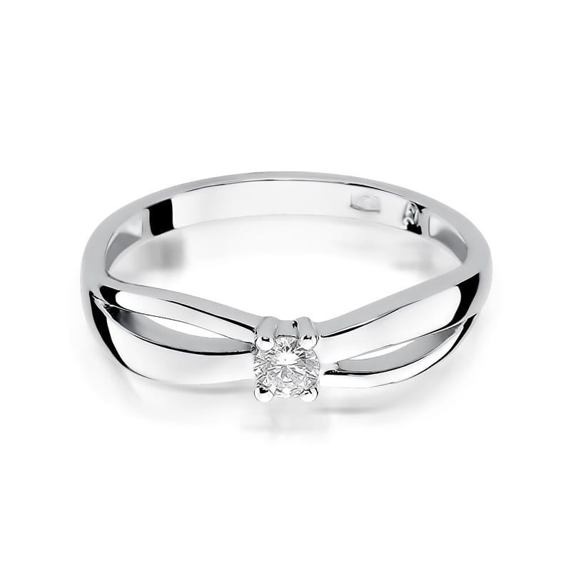 Inel Aur 9K cu Diamant Natural 0.10 ct