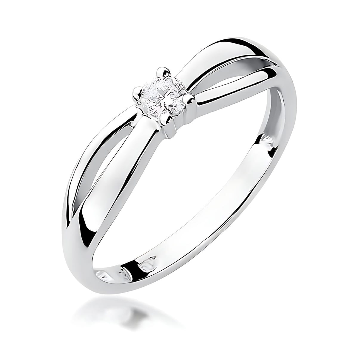 Inel Aur 9K cu Diamant de Laborator 0.10 ct