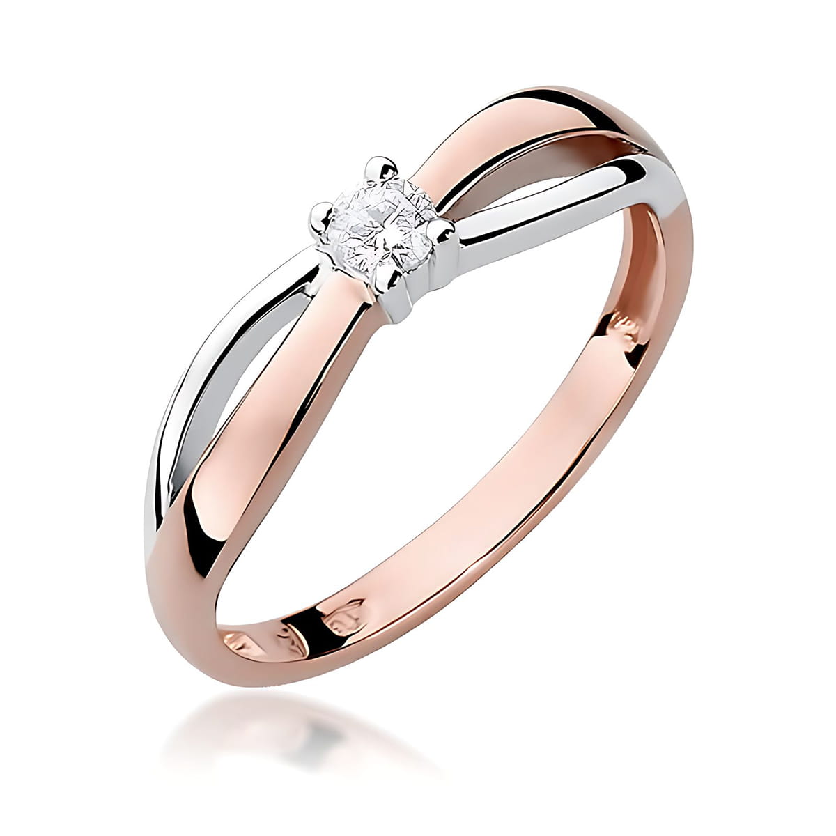 Inel Aur 14K W0248 Diamant Cultivat 0.10ct
