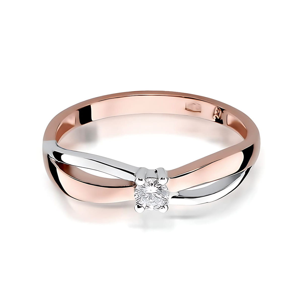 Inel Aur 14K W0248 Diamant Cultivat 0.10ct