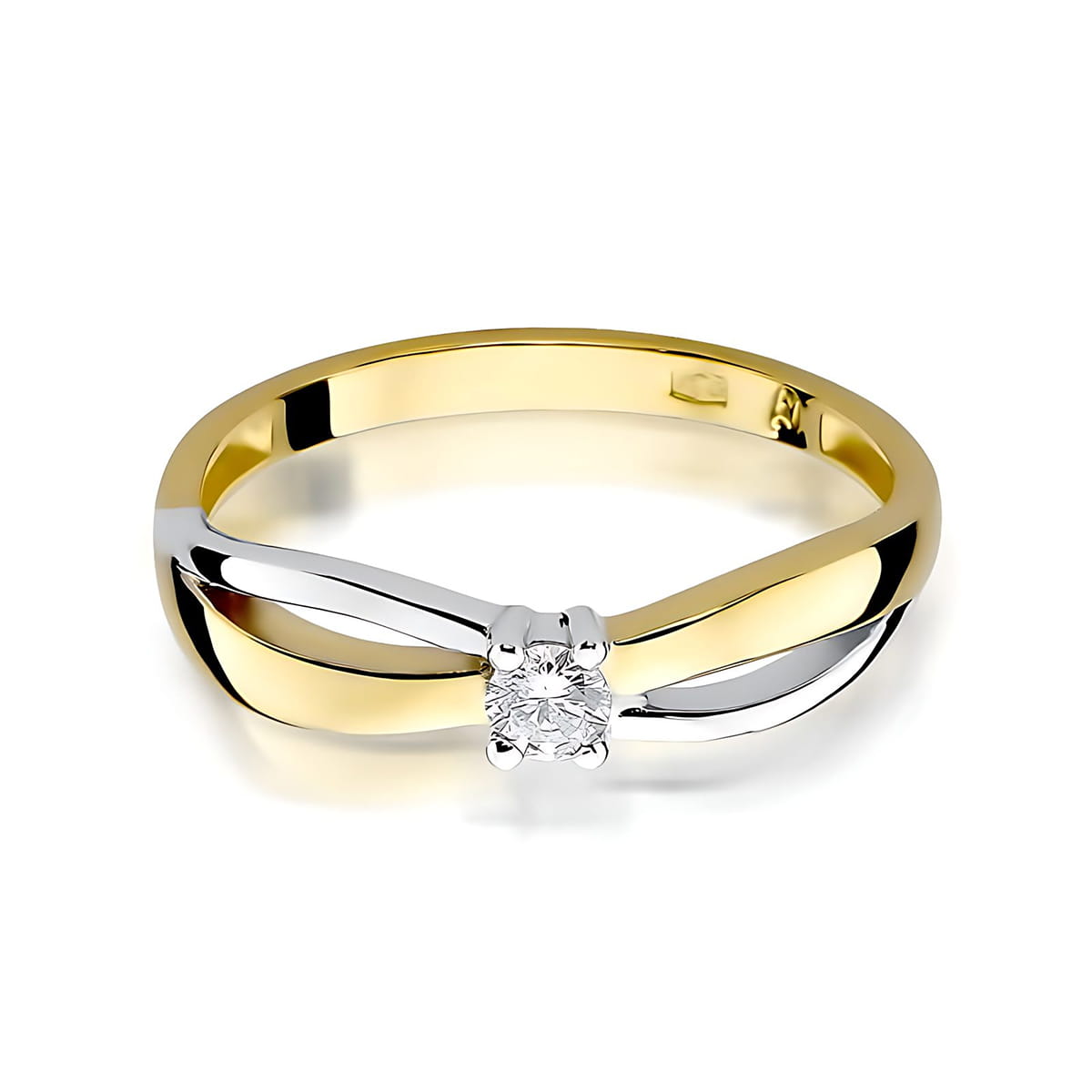 Inel Aur 9K cu Diamant de Laborator 0.10 ct