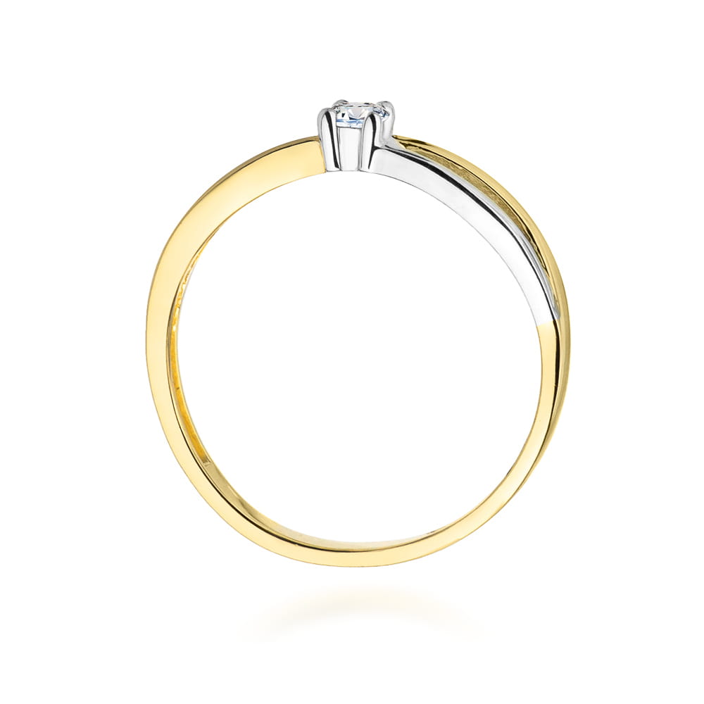 Inel Aur 9K cu Diamant de Laborator 0.10 ct