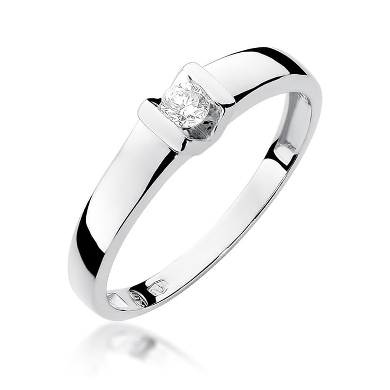 Inel Aur 9K cu Diamant Natural 0.10 ct