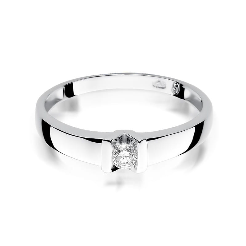 Inel Aur 9K cu Diamant Natural 0.10 ct