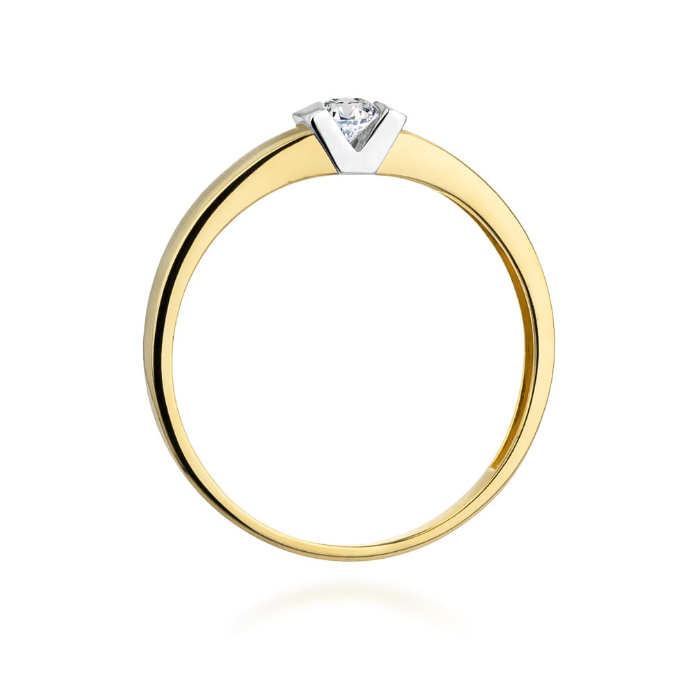 Inel Aur 9K cu Diamant Natural 0.10 ct
