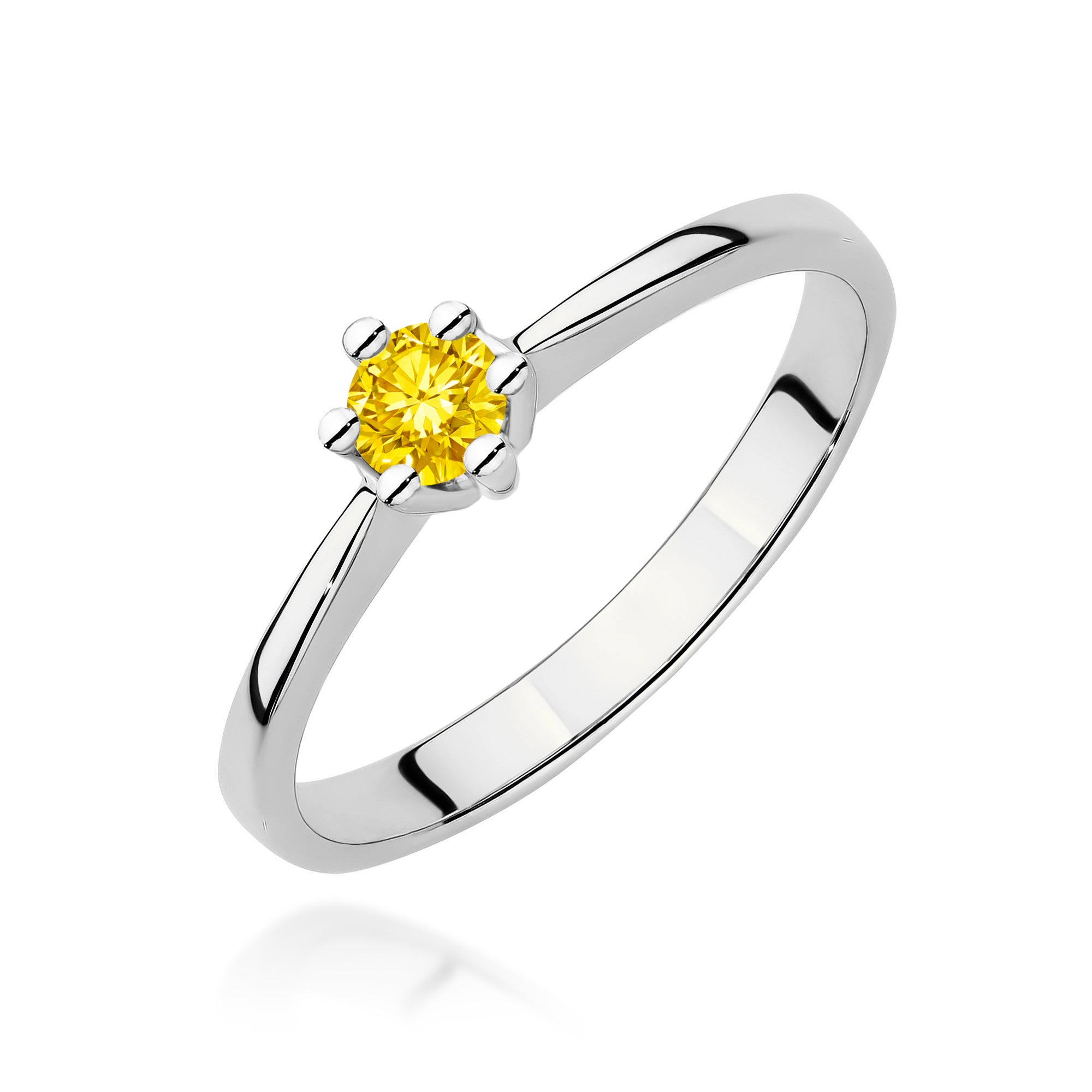 Inel Aur 14K cu Diamant Natural 0.15 ct